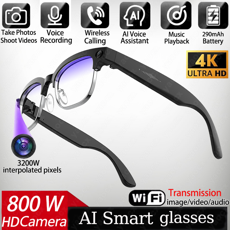 Photography Japanese - 4K Smart AI Glasses 8MP Camera