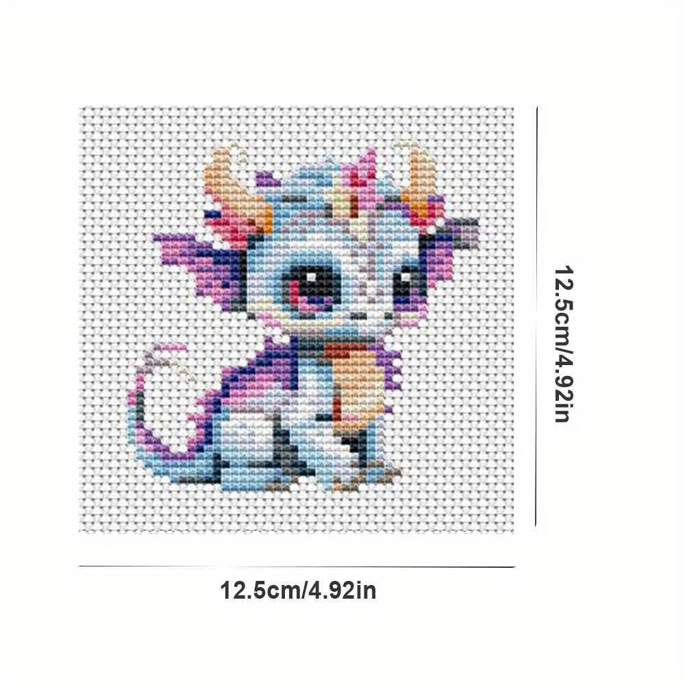 12Pcs Dragon Cross Stitch 11CT - Photography Geometry recension och pris