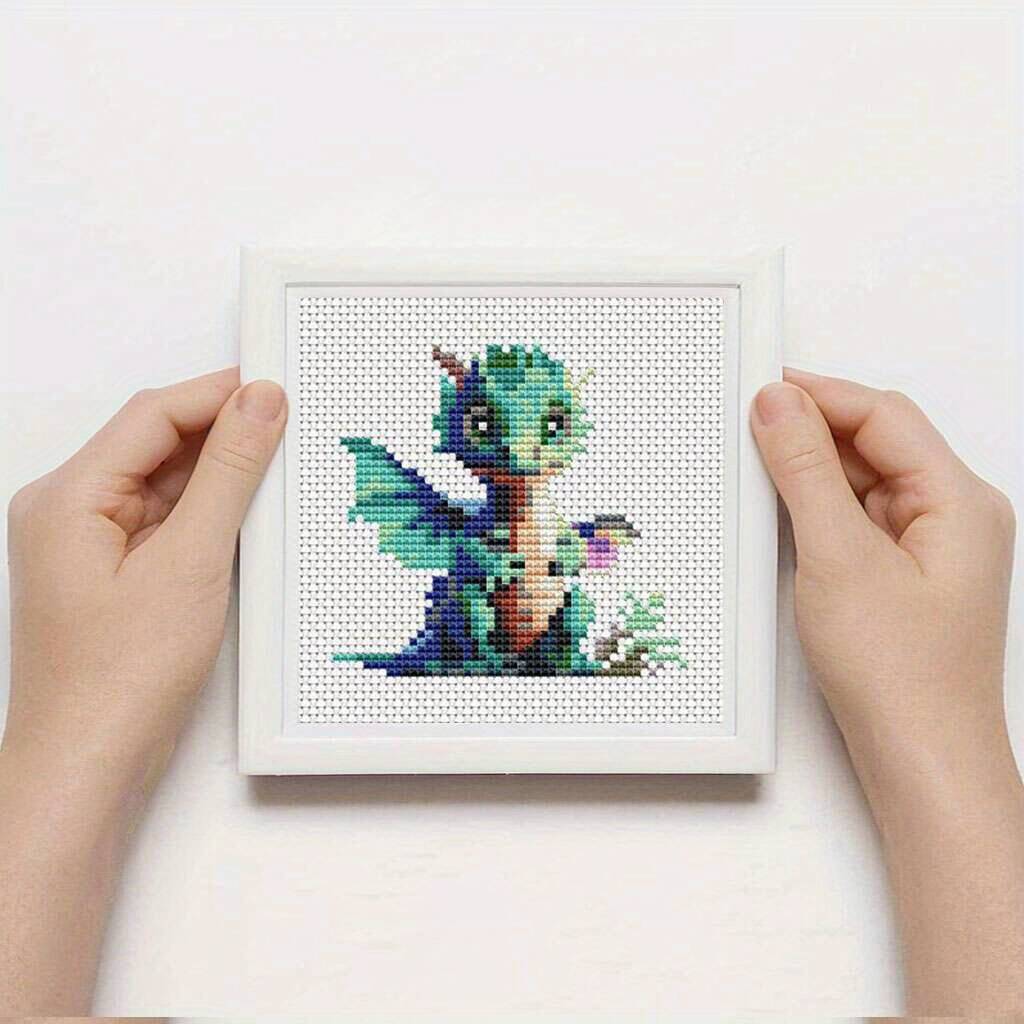 12Pcs Dragon Cross Stitch 11CT - Photography Geometry recension och pris