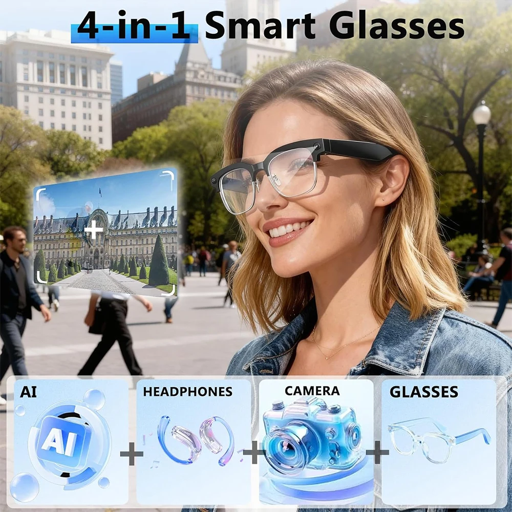 4K Smart AI Glasses 8MP Camera - Photography Japanese recension och pris