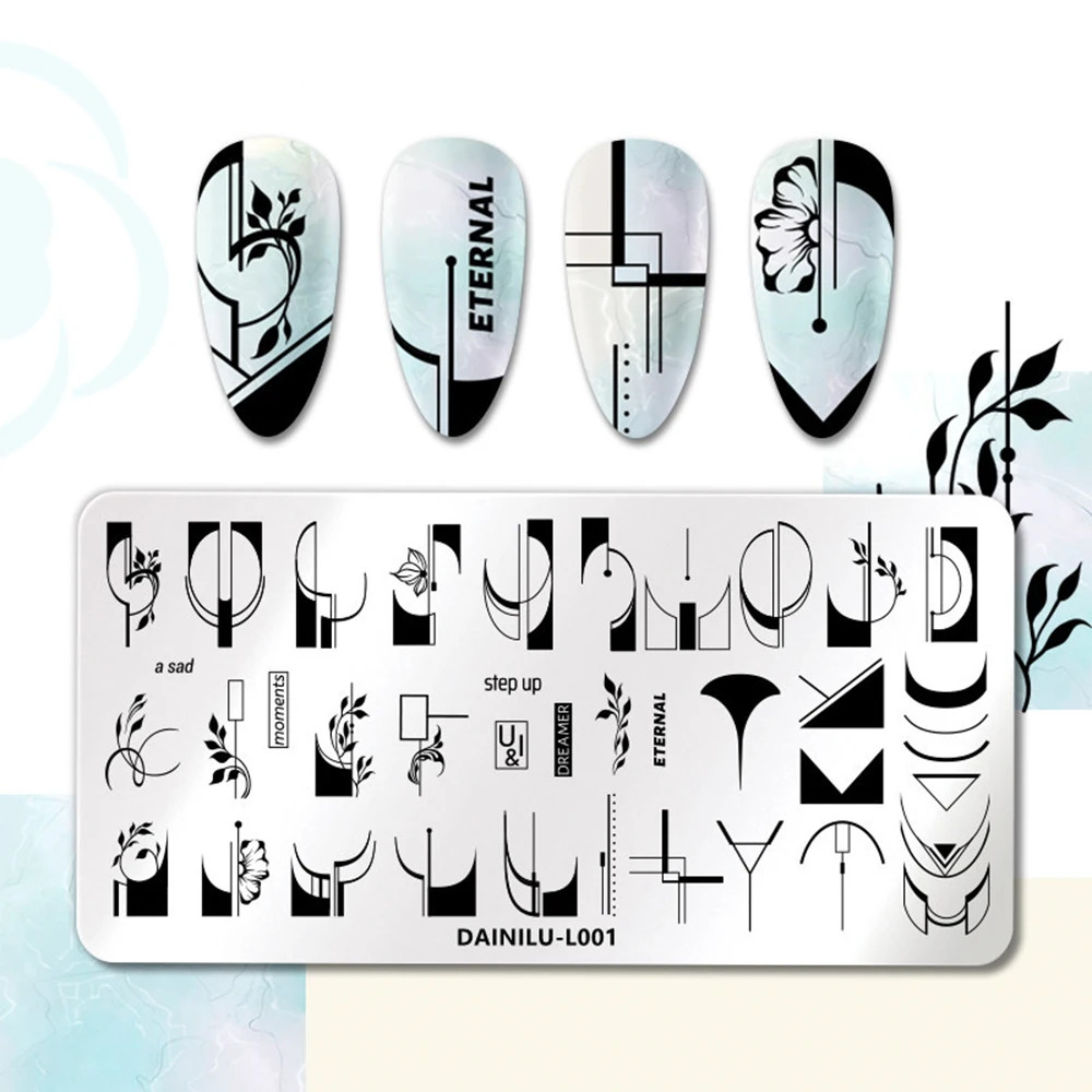 1PC Geometric Pattern Nail Sta - Photography Geometry recension och pris