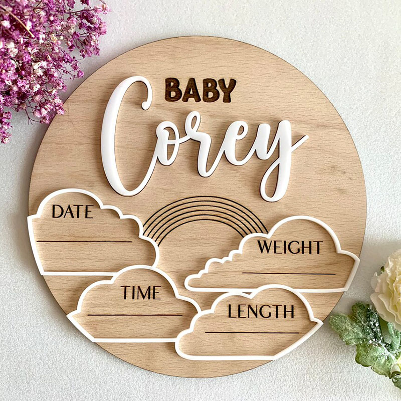 Custom Baby Name Announcement  - Photography Prompt recension och pris