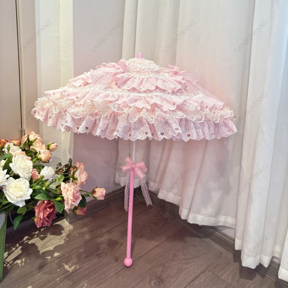 Handmade Pink Floral Heart Lac - Photography Umbrella recension och pris