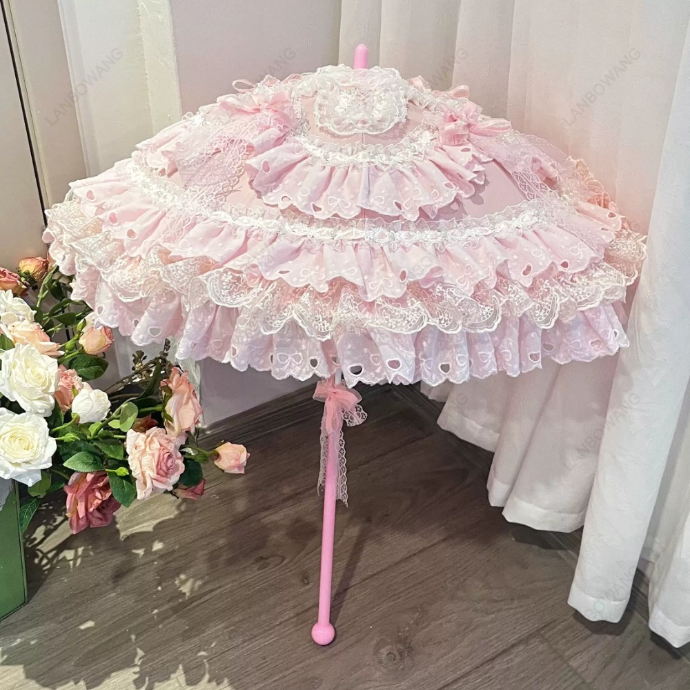 Handmade Pink Floral Heart Lac - Photography Umbrella recension och pris