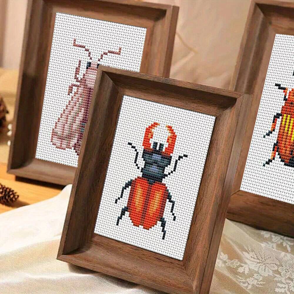 8Pcs Insect Cross Stitch Embro - Photography Geometry recension och pris