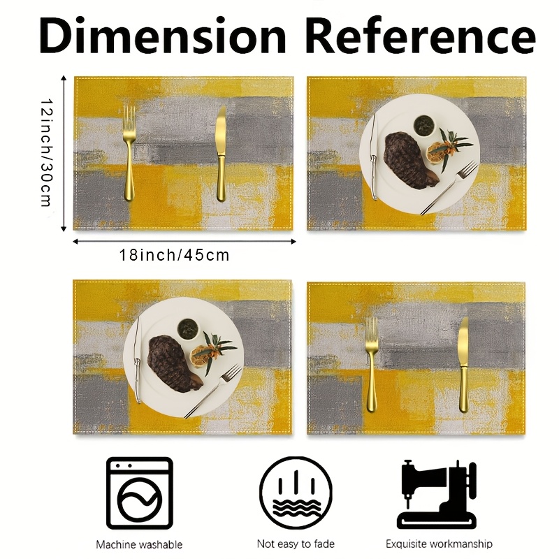 VIKAMA Yellow Gray Abstract Oi - Photography Geometry recension och pris