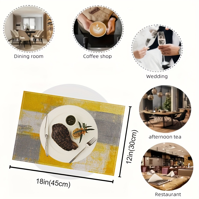 VIKAMA Yellow Gray Abstract Oi - Photography Geometry recension och pris