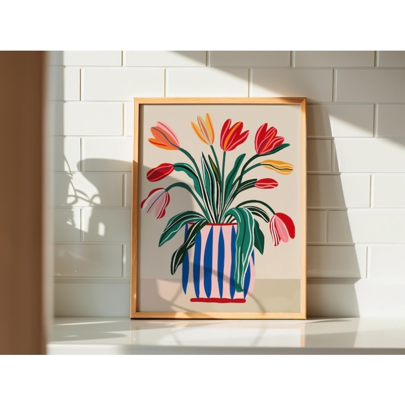 2pcs Tulip Flowers Canvas Wall - Photography Design recension och pris