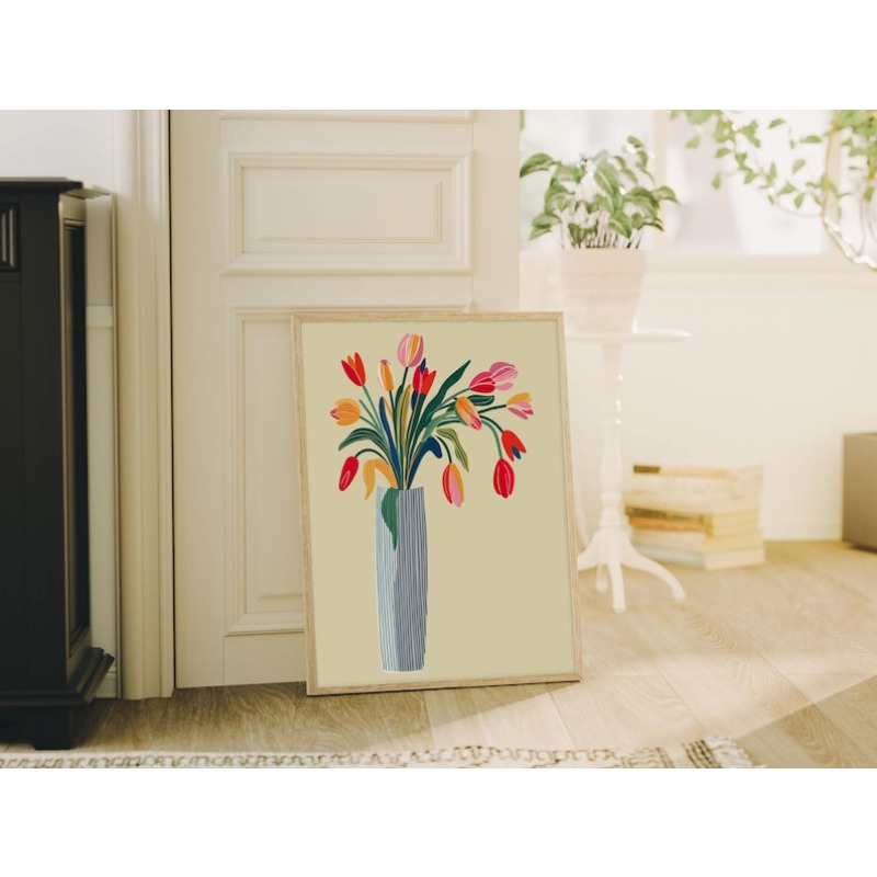 2pcs Tulip Flowers Canvas Wall - Photography Design recension och pris