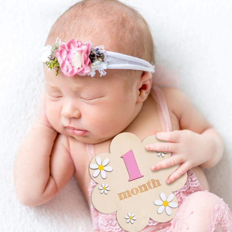 Wooden Baby Monthly Milestone  - Photography Cheat Sheet recension och pris