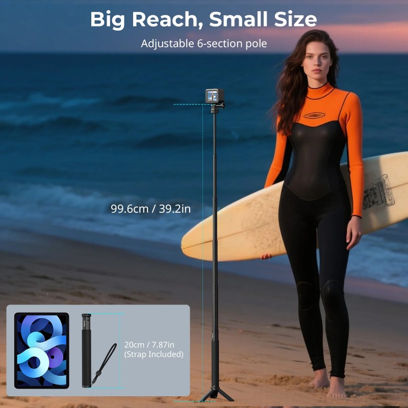 SmallRig Selfie Stick for Acti - Camera Wrist Strap recension och pris